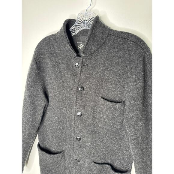 Grayers 100% Lambswool Charcoal Preppy Jacket Cardigan Mens medium - Picture 9 of 16